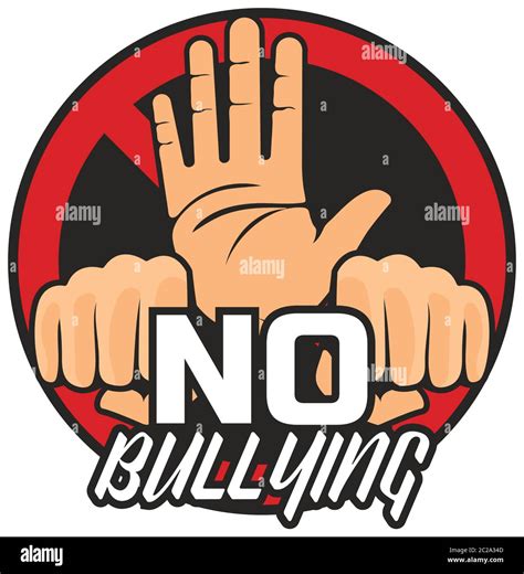 Stop Bullying No Bullying Logo Vector Illustration Stock Vector Image