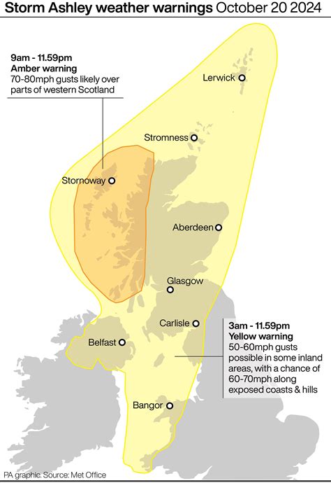 Ashley Storm UK Tracker Where And When Are Met Office Weather Warnings