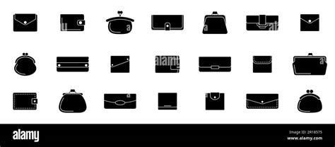 Wallet Icon Set Of Black Icons Of Wallets On White Background Wallets