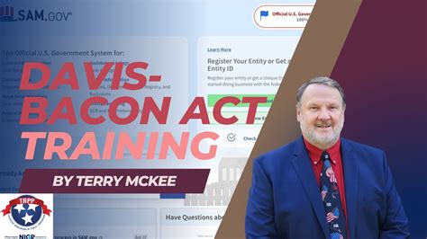 Davis Bacon Act Training Terry McKee 11 17 2022 YouTube