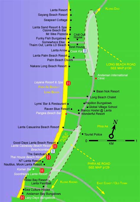 Koh Lanta Long Beach map