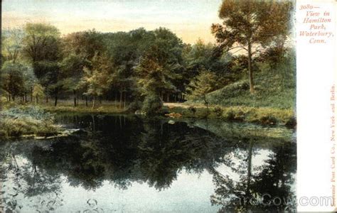 View In Hamilton Park Waterbury Ct Postcard