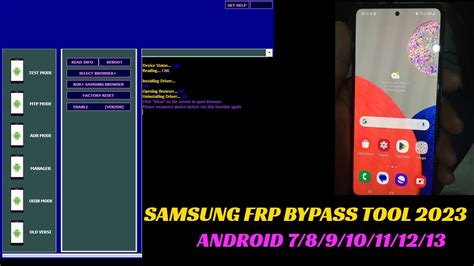 SAMSUNG ONE CLICK FRP TOOL 2023 Erase FRP Samsung MTP ADB Erase