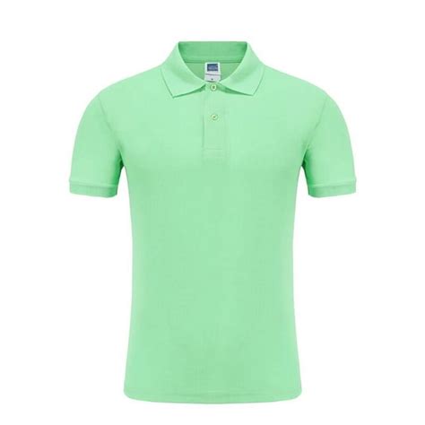 Envmenst New Mens Solid Color Polo Shirt Short Sleeve Pullover Collared Regular Polo Shirt 1