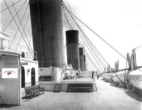 RMS Titanic Boat Deck, Funnels, Lifeboats, Stunning Reprint Photograph ...