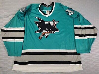 Vintage San Jose Sharks Hockey Nhl Ccm Jersey Sizexl Ebay