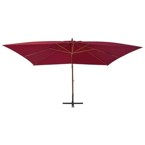 Parasol En Porte Faux Avec M T En Bois X Cm Bordeaux