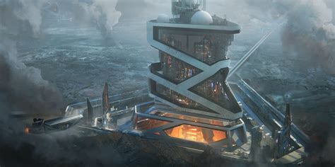 Unearth Geb Mining Station Leon Tukker Sci Fi Architecture