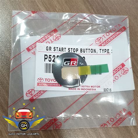 Jual Emblem Logo Stiker Tombol Start Stop Engine GR Raize Agya Fortuner