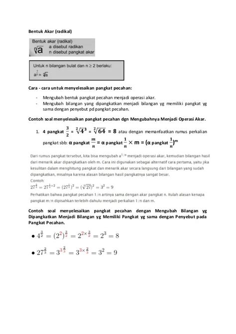 Rumus Perkalian Bilangan Berpangkat Pecahan Streaming Matematika