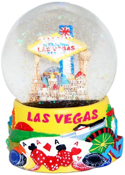 Las Vegas 65mm Skyline and Icons Snowglobe | Snow globes, Yellow glitter, Las vegas