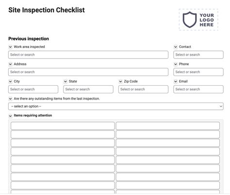 Site Inspection Checklist - Joyfill