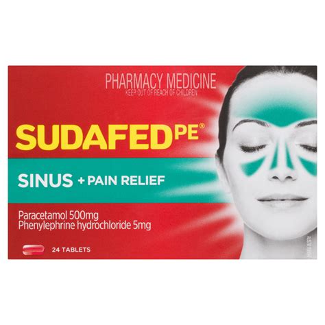 Buy Sudafed PE Sinus Pain Tablets 24 | Wizard Pharmacy