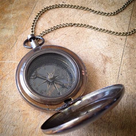 Vintage Style Compass Necklace Antique Black By Ayshasemporium