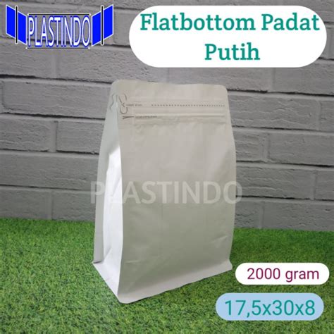 Jual Kemasan Kopi Gusset Flatbottom FB Super Putih 2000 Kpack Shopee