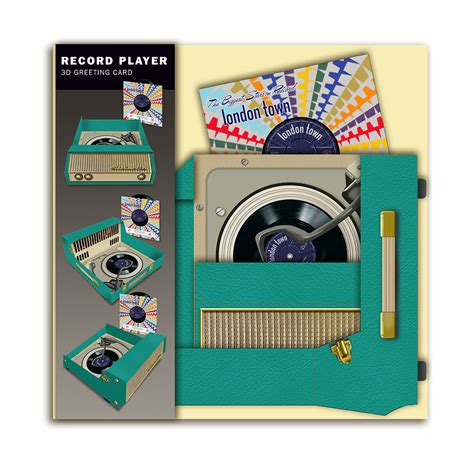 Bluecream Record Player Card Guitarday