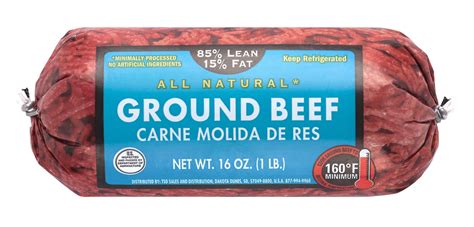 All Natural 85 Lean15 Fat Lean Ground Beef Roll 1 Lb Walmart Inventory Checker Brickseek