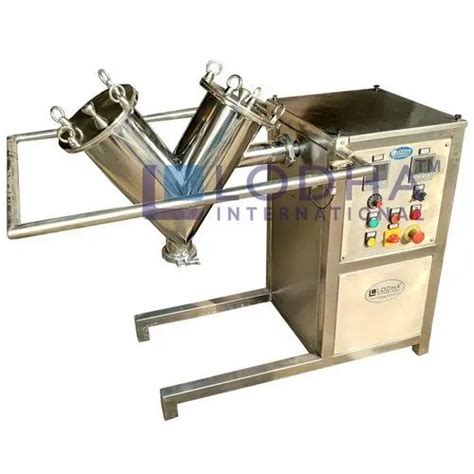 Stainless Steel Lab V Cone Blender Mixer For Pharma Capacity 5