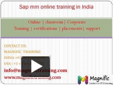 PPT Sap Mm Online Training In In Kaikalur PowerPoint Presentation