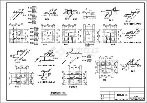 某小区热力管网平面图及局部剖面图纸住宅小区土木在线