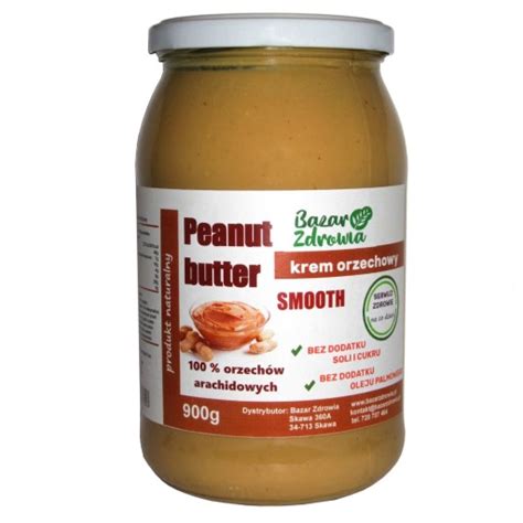 MASŁO ORZECHOWE peanut butter SMOOTH 900g SMACZNE 8666621383 Allegro pl