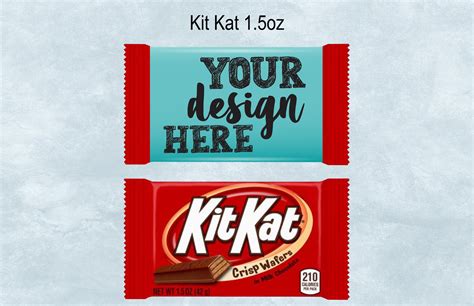 Kit Kat 15oz 42g Blank Wrapper Template Kit Kat Sticker Etsy