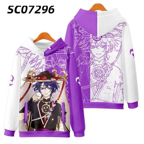 Halloween Costume For Adults Genshin Impact 3d Print Zip Up Hoodie