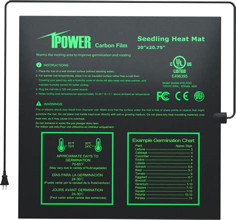 Ipower Seeding Heat Mat Upgraded Carbon Film Warm Hydroponic Plant