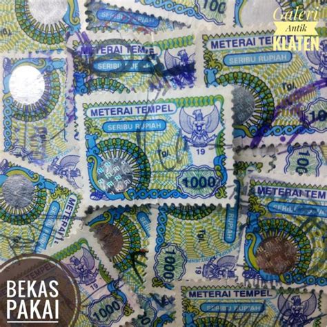 Jual Materai Bekas Untuk Koleksi Rp 1000 Rupiah Tahun 1996 1997 1998