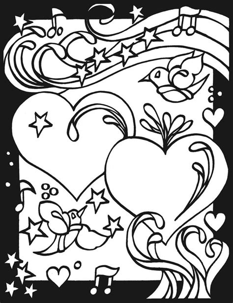 Page Heart To Heart Stained Glass Coloring Book By Dover Publishing