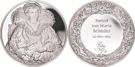 France Medal 1980 Peinture Rubens Portrait de Marie de Médicis Proof