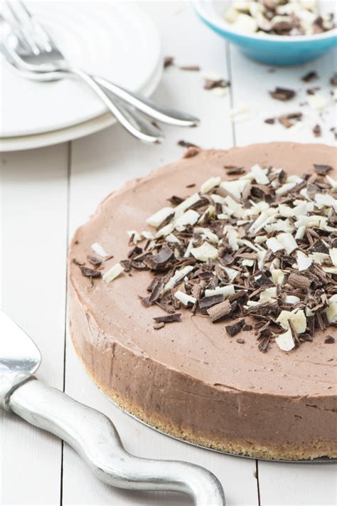 Easy No-Bake Chocolate Cheesecake | Charlotte's Lively Kitchen