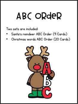 Christmas ABC Order Center by Little Achievers | TpT