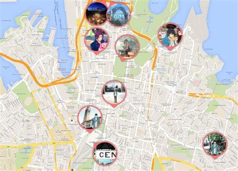 updated map   exact locations  sydneys cbd