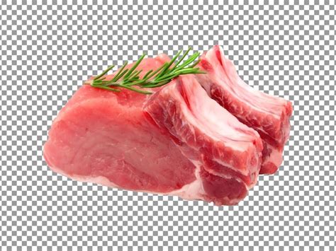 Carne Crua Fresca Isolada Em Fundo Transparente Psd Premium