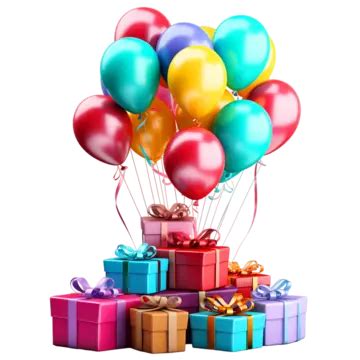 Balloon Gift Vector Hd Png Images Beautiful Birthday Gift With