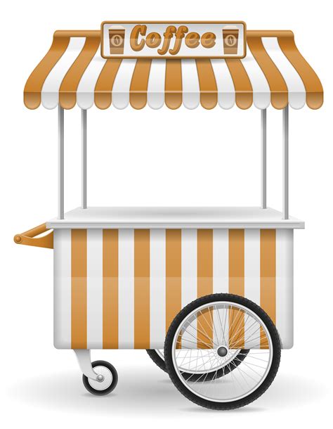 Street Food Cart Coffee Vector Illustration 493079 Vector Art At Vecteezy