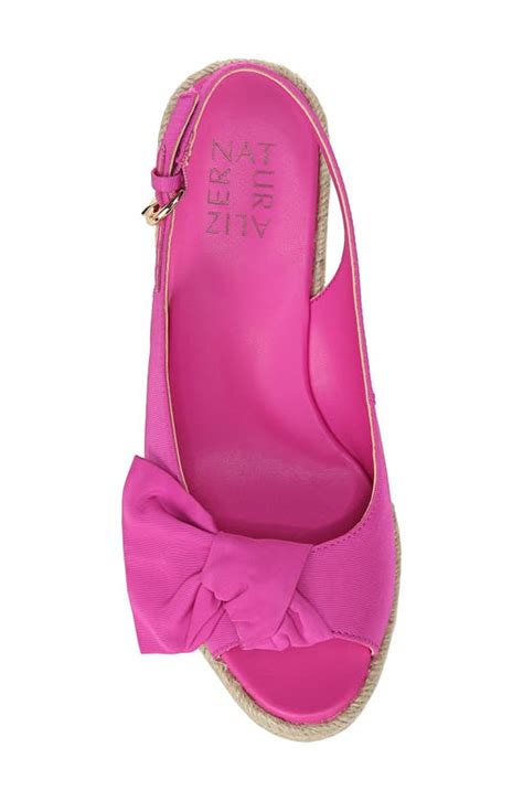 Naturalizer Bettina Slingback Espadrille Wedge Sandal In Fuchsia Pink