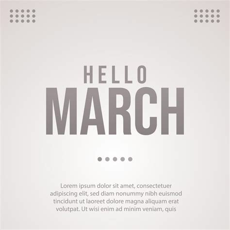 Hello March, vector banner design template 18912644 Vector Art at Vecteezy