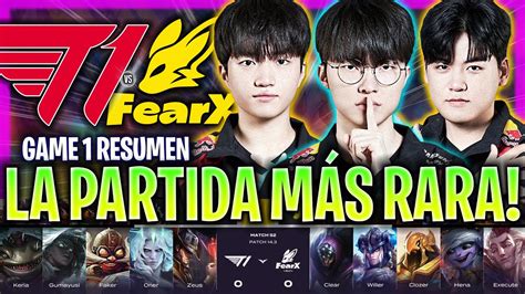 FAKER Y T1 EN LA PARTIDA MÁS RARA DE LA LCK T1 vs FOX Game 1 LCK