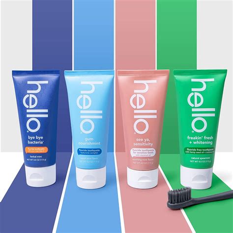 Hello See Ya Sensitivity Toothpaste Minty Fluoride Formula For Sensitive Teeth Vegan And Gluten