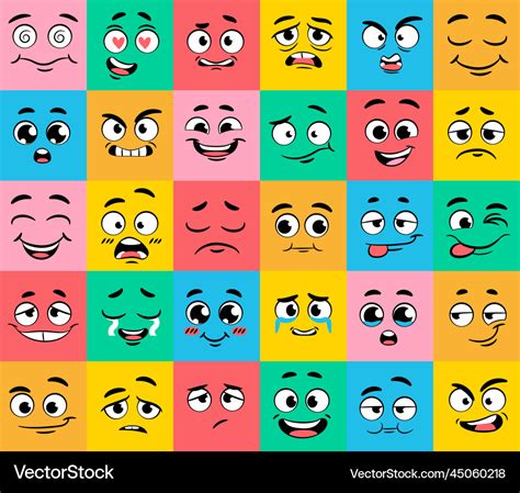 Set of emotions Royalty Free Vector Image - VectorStock