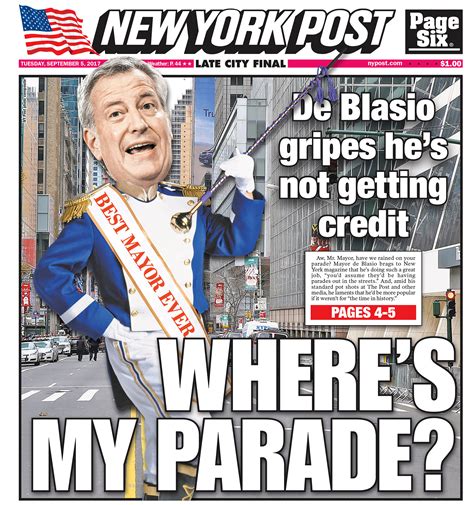 Best New York Post Covers Featuring Nyc Mayor Bill De Blasio