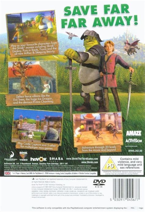 Shrek The Third Cover Or Packaging Material Mobygames