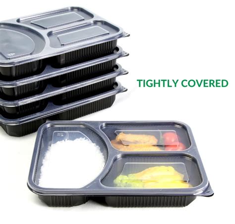 Microwave Safe Disposable Compartment Lunch Meal Prep Takeaway