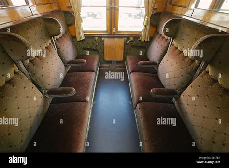 Vintage Train Interior Stock Photo - Alamy