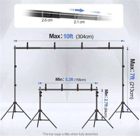 Emart Photo Video Studio X Ft Wxh Adjustable Background Stand