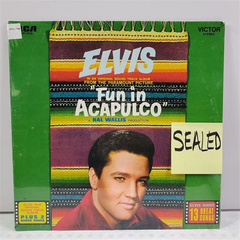 Elvis Presley Fun In Acapulco LP RCA 1977 Reissue Black Text SEALED