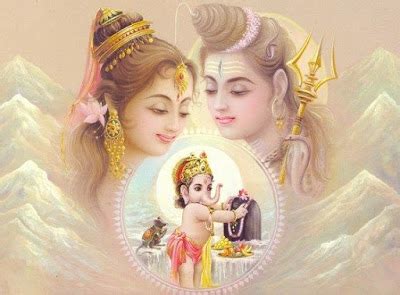 gods wallpapers: Goddess Parvati, Lord Shiva, Son Sri Ganesha, Picture