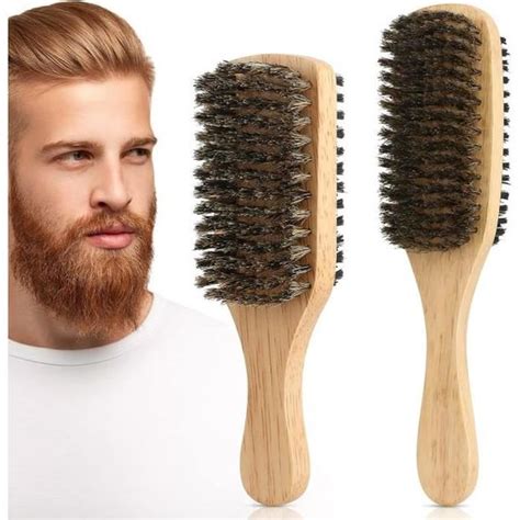 Lot De Brosse Barbe Sleek Bun Brosse Barbe En Poils De Sanglier